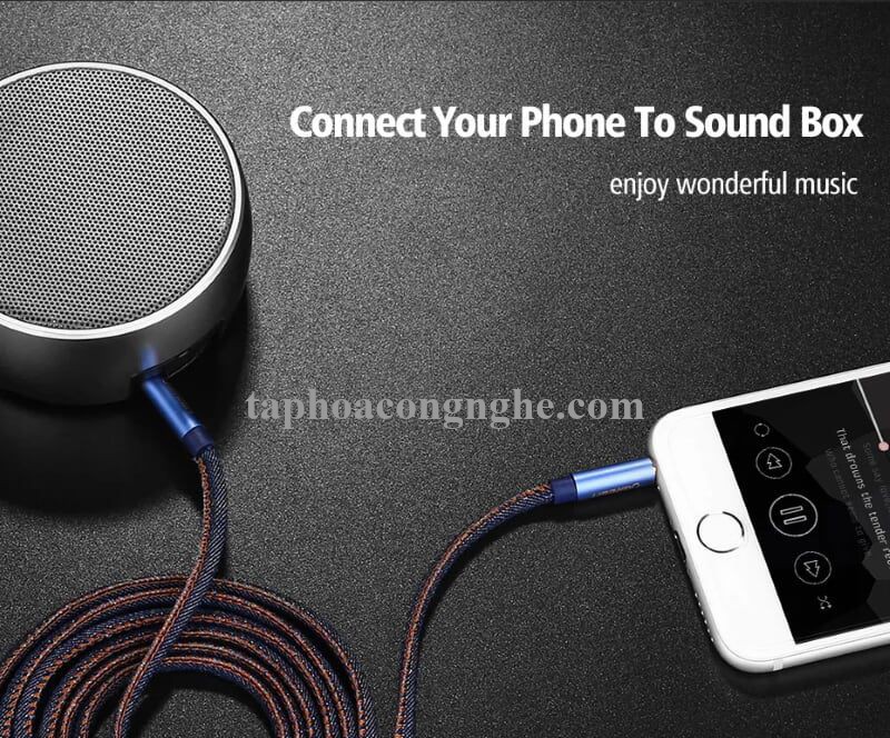 Ugreen 40401 0.5M màu Xanh Cáp âm thanh 2 đầu 3.5mm dương AV113 30040401